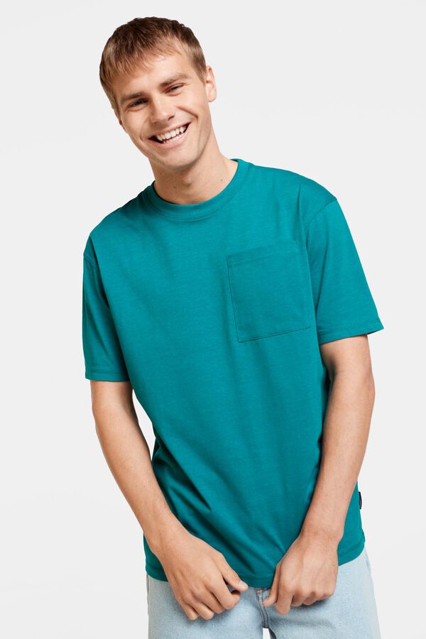 Springfield Camiseta básica bolsillo parche verde