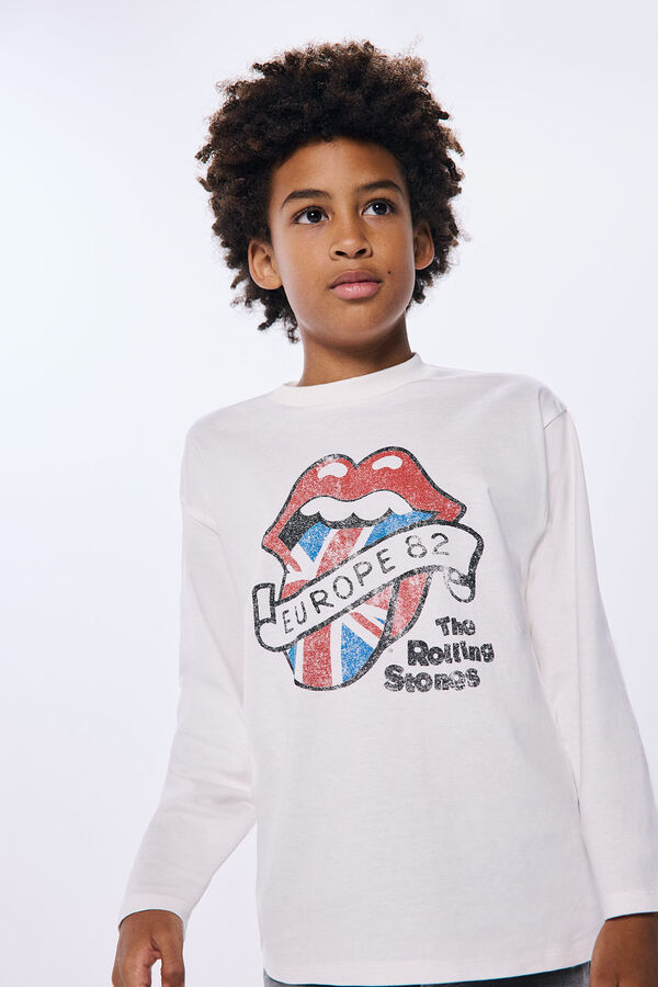 Springfield Kids Camiseta Rolling Stones marfil