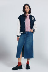 Springfield Falda midi vaquera azul