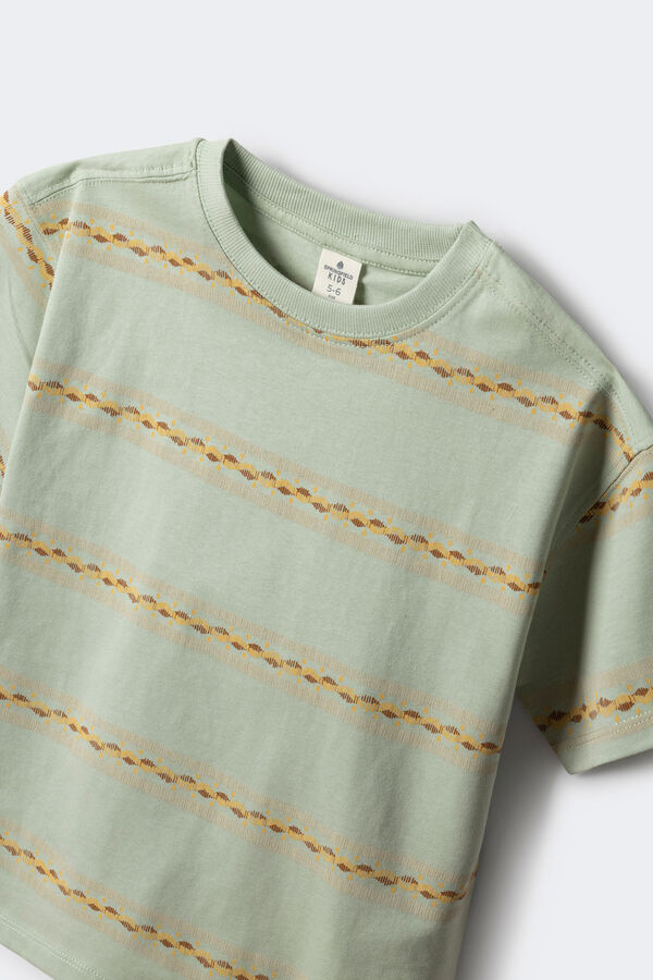 Springfield Kids Camiseta rayas ni&ntilde;o verde