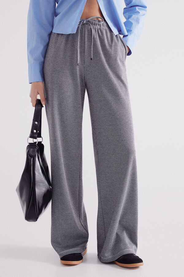 Springfield Cal&ccedil;a jogger jacquard cinzento