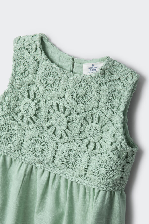 Springfield Kids Vestido crochet ni&ntilde;a verde