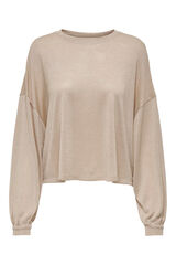 Only Top fluido con lurex beige