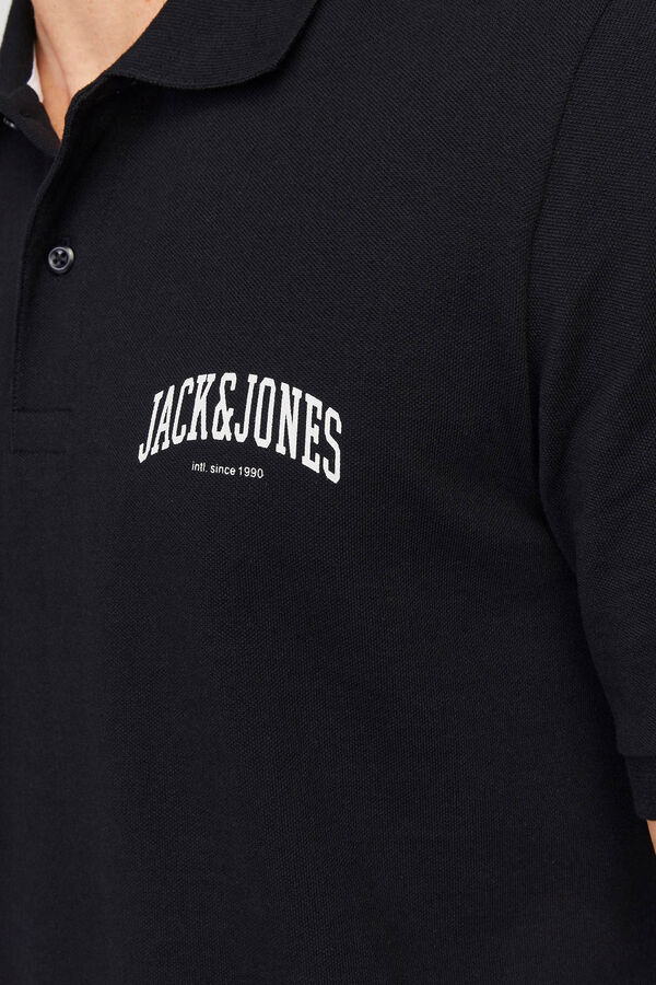 Jack & Jones Polo estándar fit negro