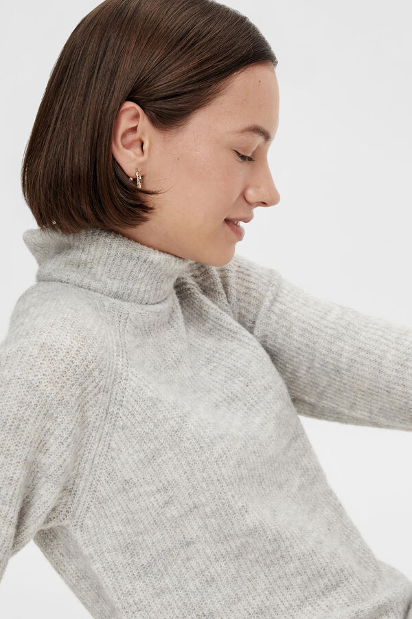 Pieces Vestido curto de malha cinzento