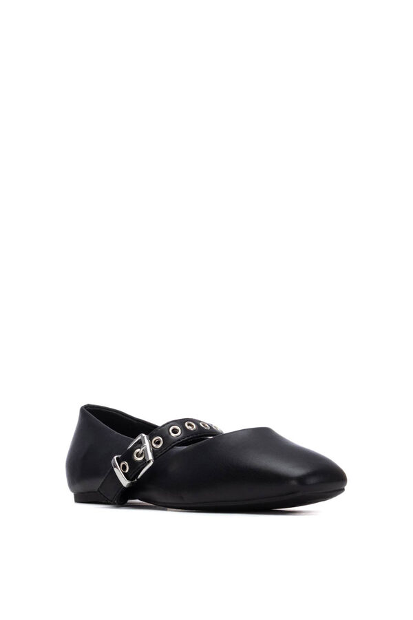 XTI Bailarina Plana Cinta Hebilla negro