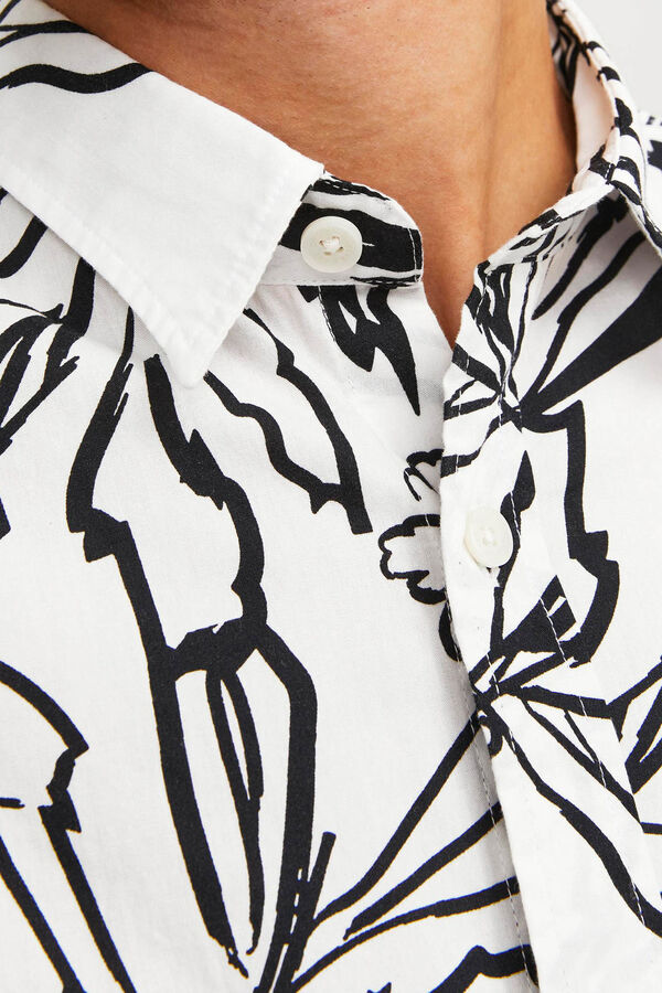 Jack & Jones Camisa estampada manga corta blanco