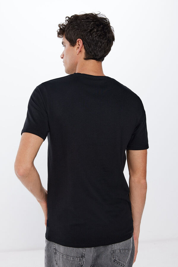 Springfield T-shirt gola redonda elastano preto