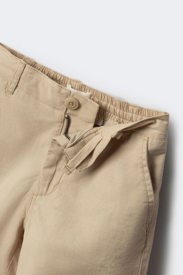 Springfield Kids Bermudas estructura cuadrille ni&ntilde;o beige