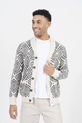 Brave Soul C&aacute;rdigan cierre de botones marfil