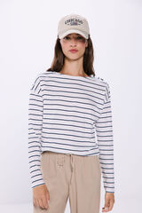 Springfield Camiseta cuello barca botones beige