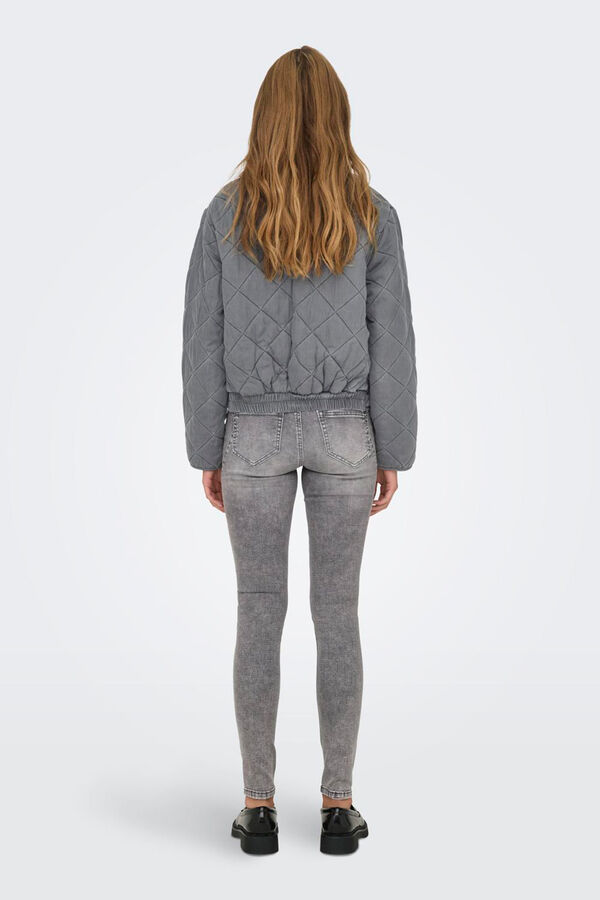 Only Chaqueta acolchada con detalle de costuras con rombos negro