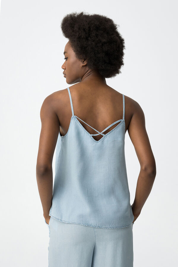 Tiffosi Top Denim azul