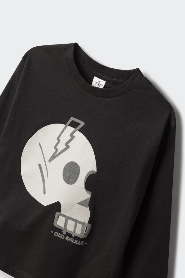 Springfield Kids Camiseta calavera ni&ntilde;o negro