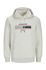Jack & Jones Sweatshirt de capuz padr&atilde;o branco