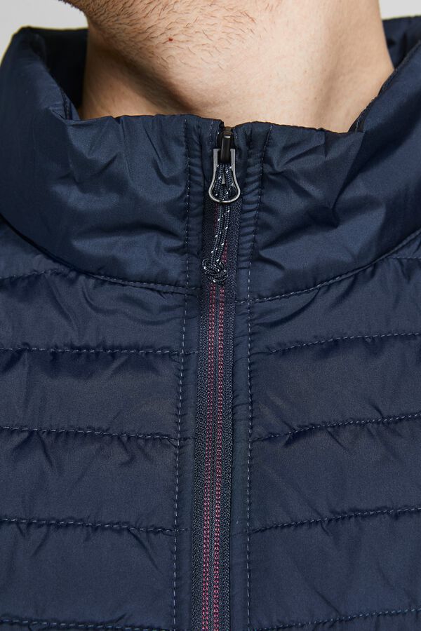Jack & Jones PLUS Chaleco acolchado capucha azul