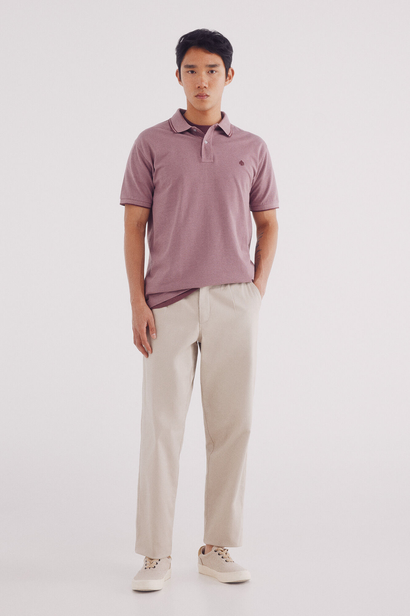 Springfield Polo piqu&eacute; detalhes contraste regular fit