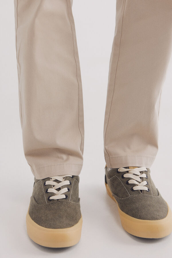 Springfield Chinelo de tecido de algod&atilde;o verde