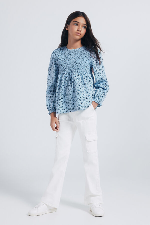 Springfield Kids Blusa manga larga ni&ntilde;a azul