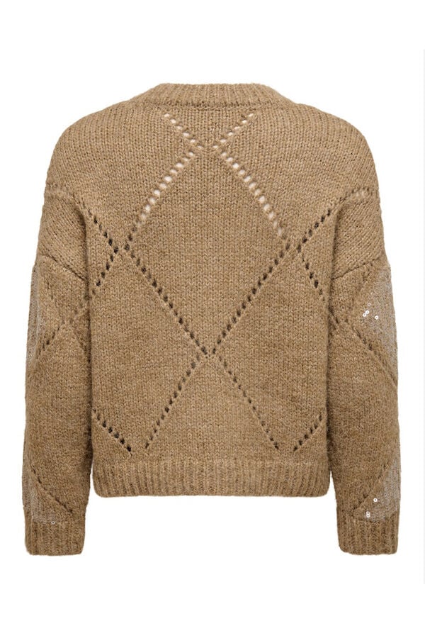 Only Camisola de lantejoulas cru