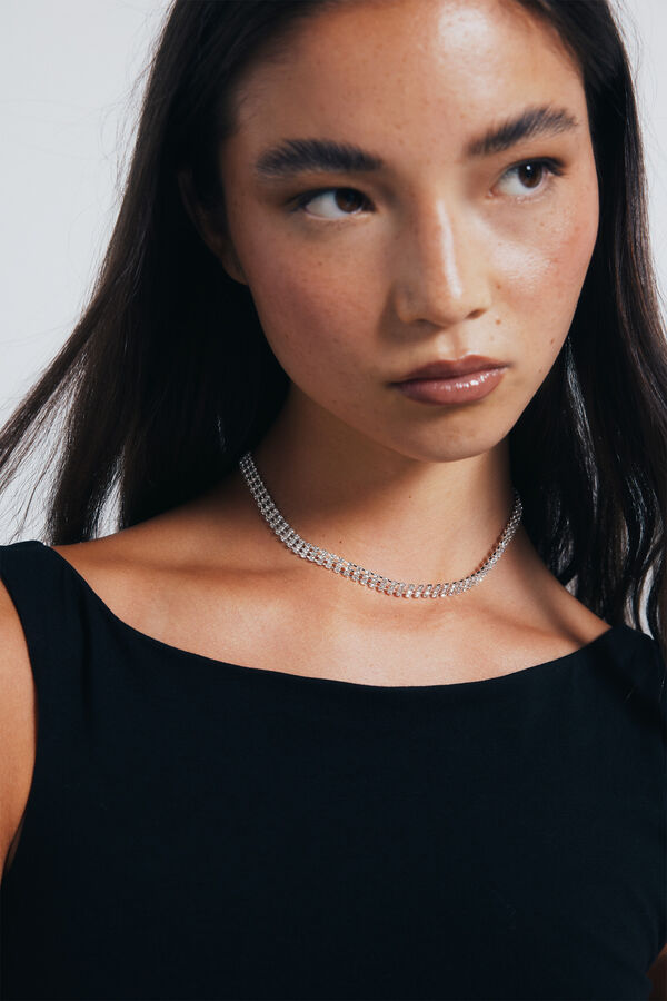Springfield Collar chocker piedras brillantes gris