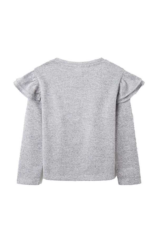 Springfield Kids Camiseta manga larga volantes ni&ntilde;a gris