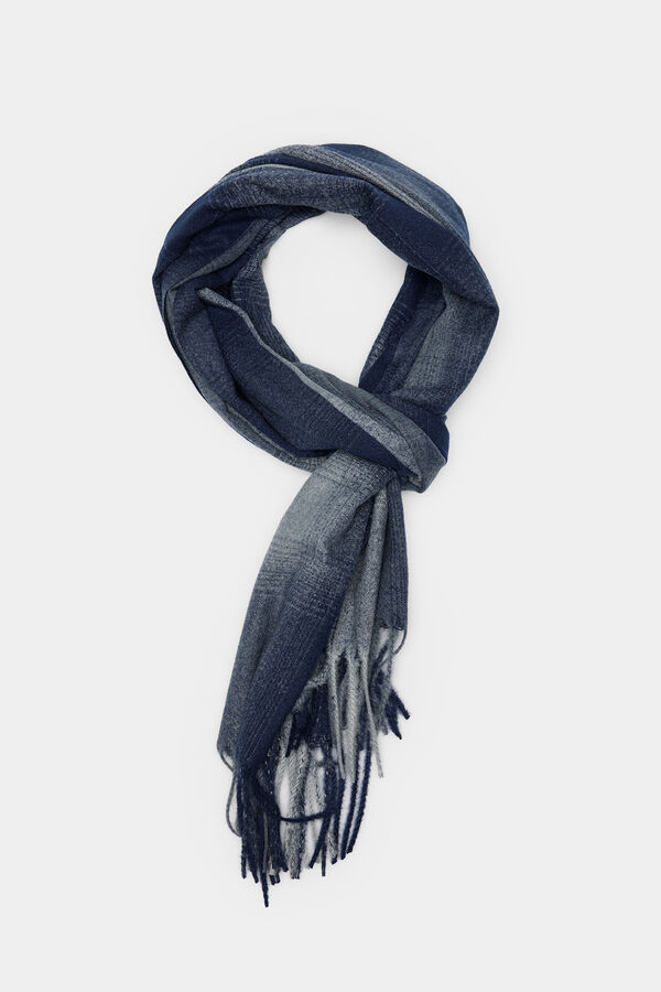 Springfield Bufanda cuadros difuminados azul