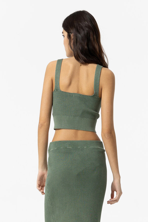 Tiffosi Top de Punto Cropped verde