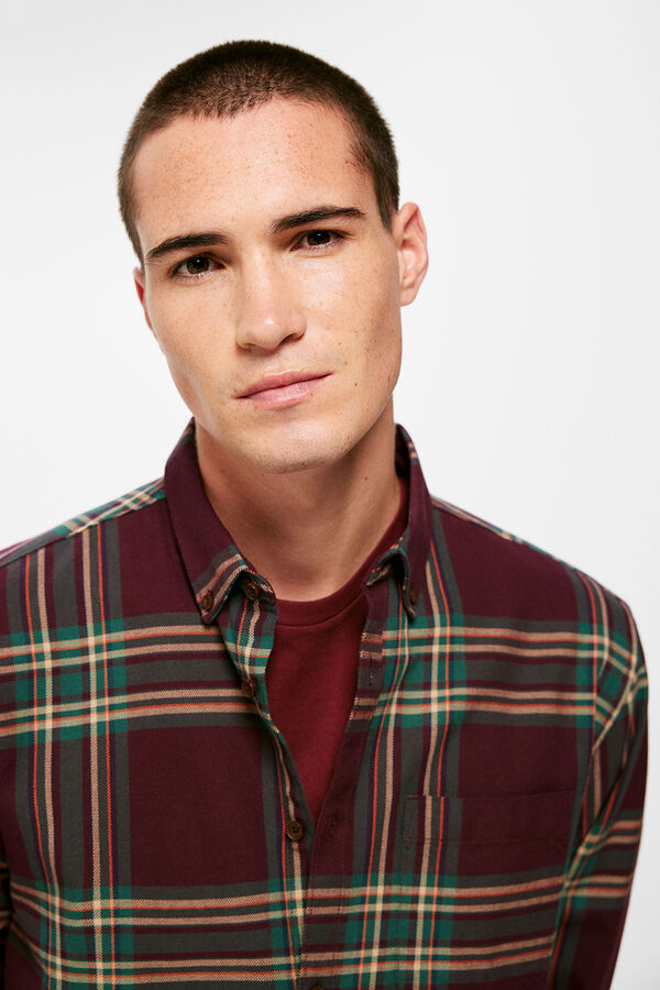 Springfield Camisa xadrez twill estampado