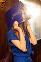 Springfield Camisa Bolsillo M/C con Lino azul