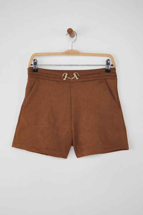 Trendyol Cal&ccedil;&otilde;es efeito camur&ccedil;a cru