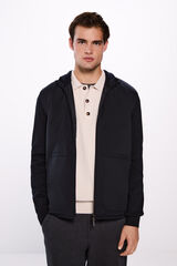 Springfield Cárdigan acolchado cremallera azul