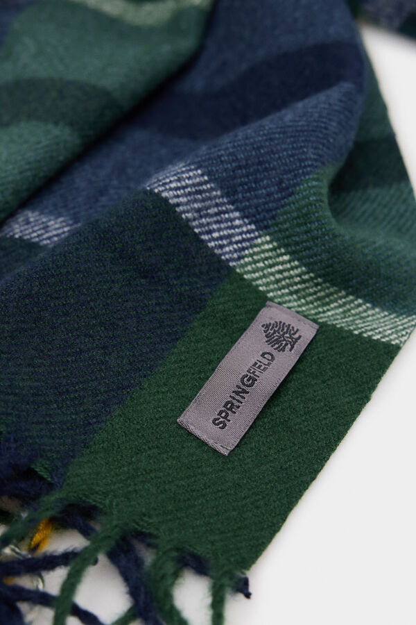 Springfield Cachecol xadrez xadrez verde e azul verde