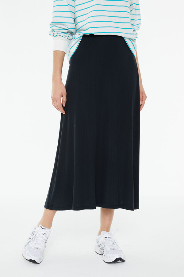 System Action Falda larga negro