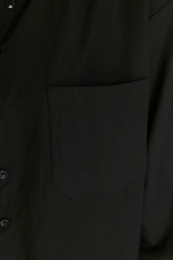 Trendyol Camisa de algod&atilde;o preto