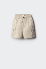 Springfield Kids Shorts cargo de linho para meninos branco