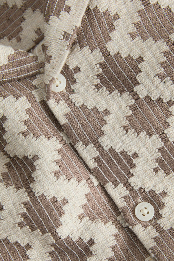 Jack & Jones Camisa regular fit marr&oacute;n