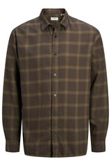 JJ REBEL Camisa de cuadros marr&oacute;n