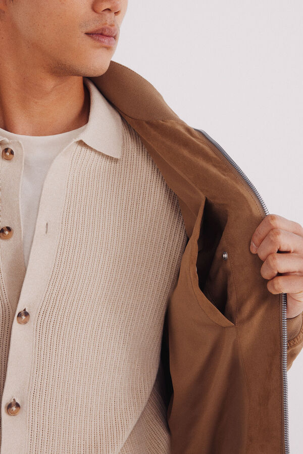Springfield Cazadora efecto ante beige