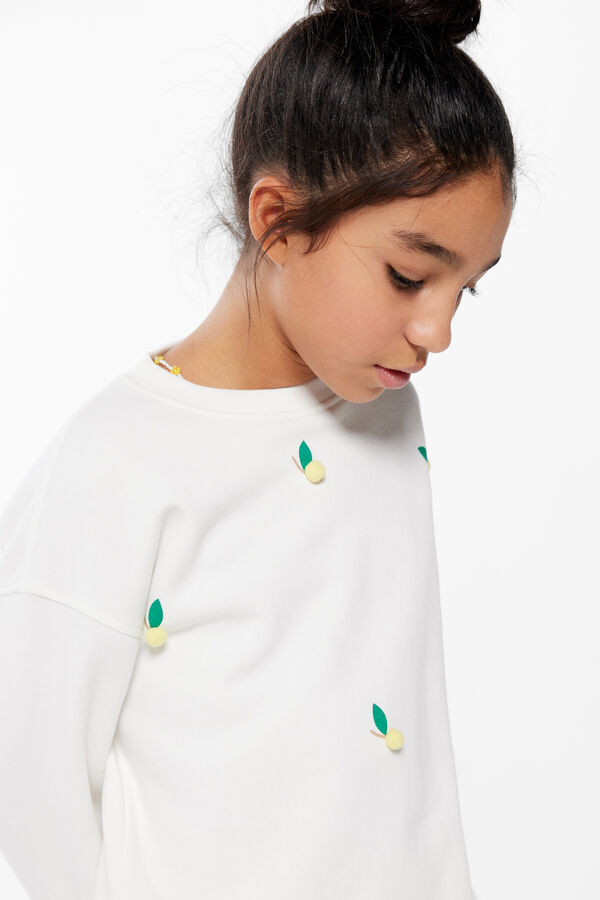 Springfield Kids Sudadera limones ni&ntilde;a blanco