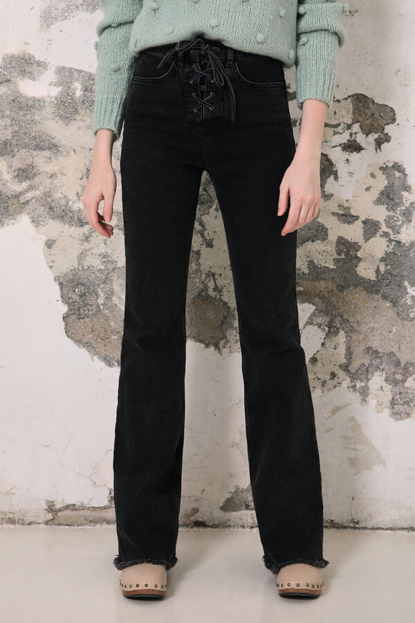 Springfield Zigzag jeans 001 negro