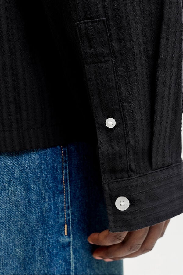 Jack & Jones Camisa texturizada preto