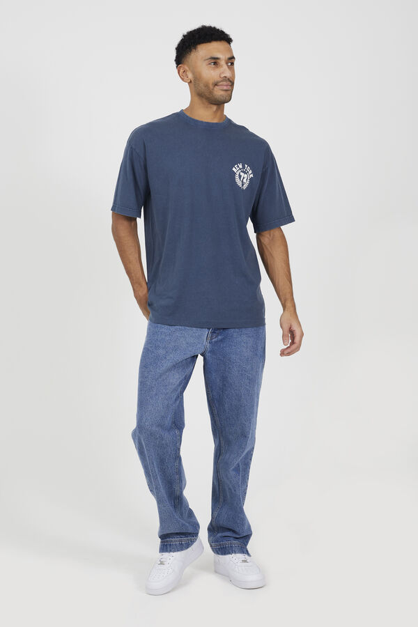 Brave Soul T-shirt de manga curta estampada azul