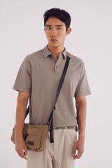 Springfield vestido slim fit com look polo piqu&eacute; cru