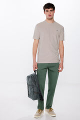 Springfield Pantal&oacute;n chino color comfort slim fit verde