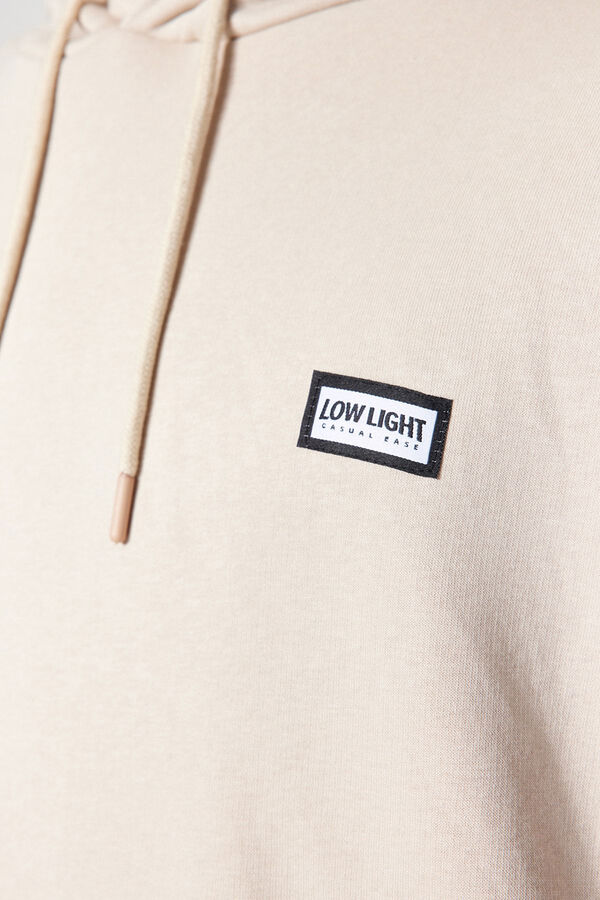 Trendyol Sweatshirt oversize com capuz bege