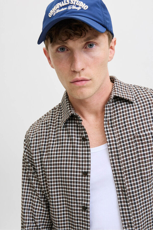 Jack & Jones Camisa xadrez regular fit azul