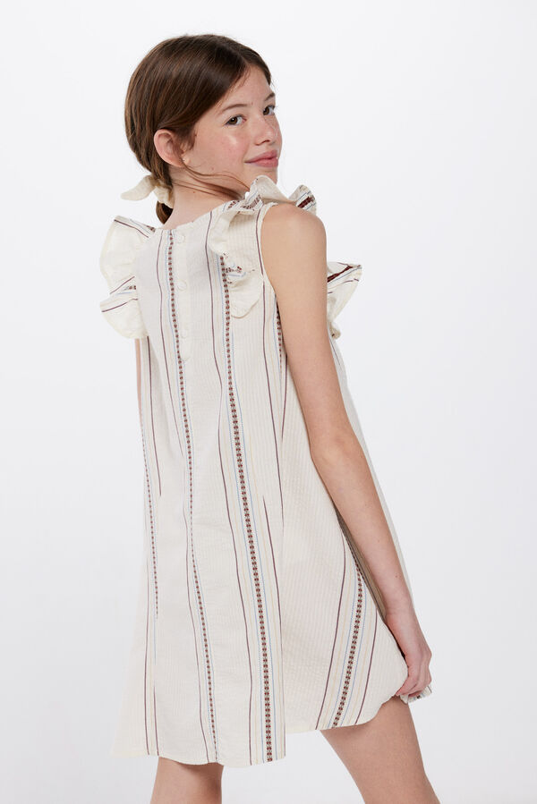 Springfield Kids Vestido rayas ni&ntilde;a beige