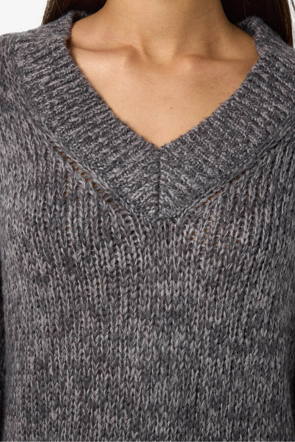 Noisy May Vestido curto de malha  cinzento