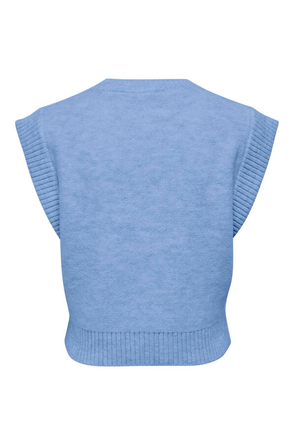 Only Colete de l&atilde; azul